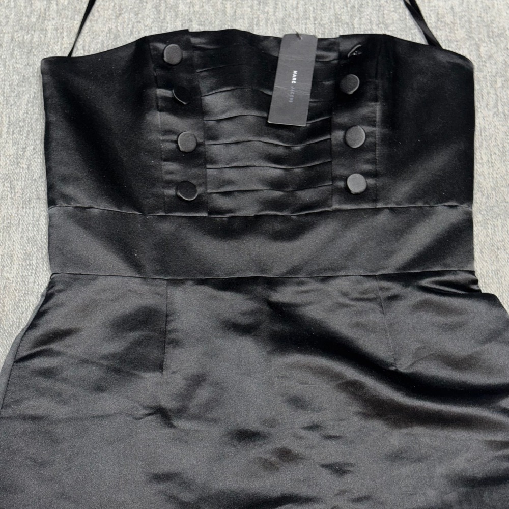 NWT Marc Jacobs 100%Silk Satin Strapless‎ Little Black Party Dress Size 6 $429 - Picture 7 of 14